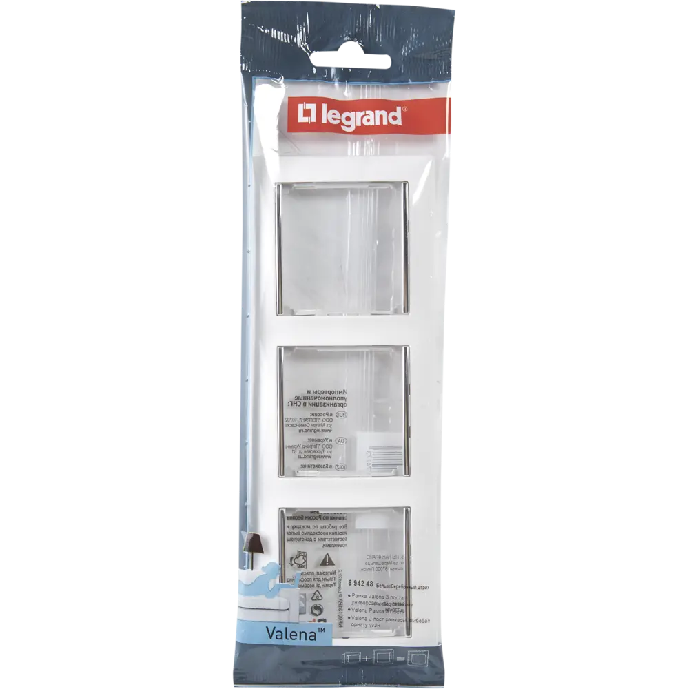 Рамка Legrand Valena Classic на 3 поста - белый с серебристым штрихом 82365939 STLM-0025549 - Вид №4