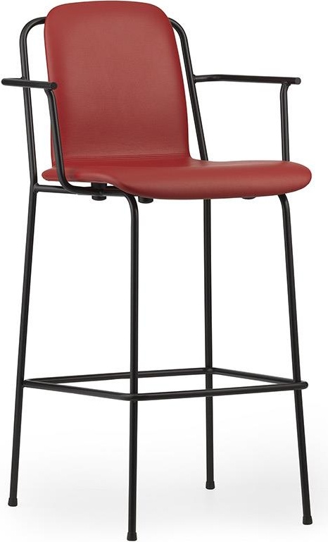 602483 Кресло Bar, 75 см Полная обивка Черная сталь / Ультра кожа Normann Copenhagen Studio