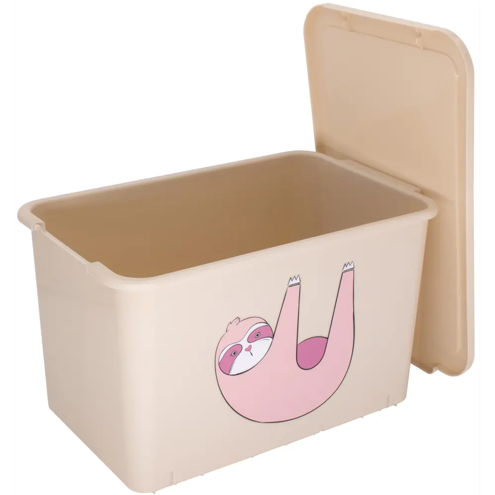 Контейнер Honey Animals Ленивец 39.5x24.1x23.1 см 15 л полипропилен цвет пудра 83306943 STLM-2089169 Santreyd - Вид №6