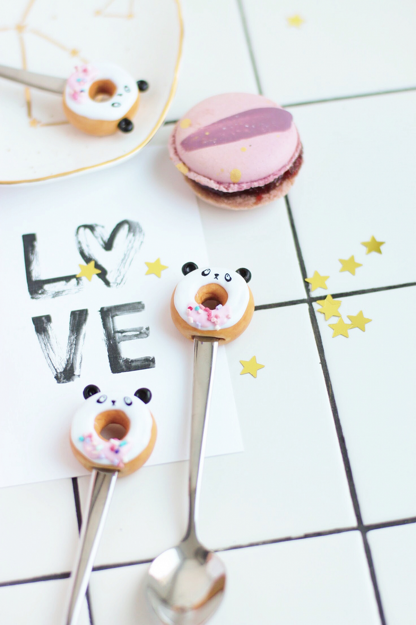 Чайная ложка с пончиком "Панда" JULS SMALL BAKERY  335359 Белый Santreyd  - Вид №3