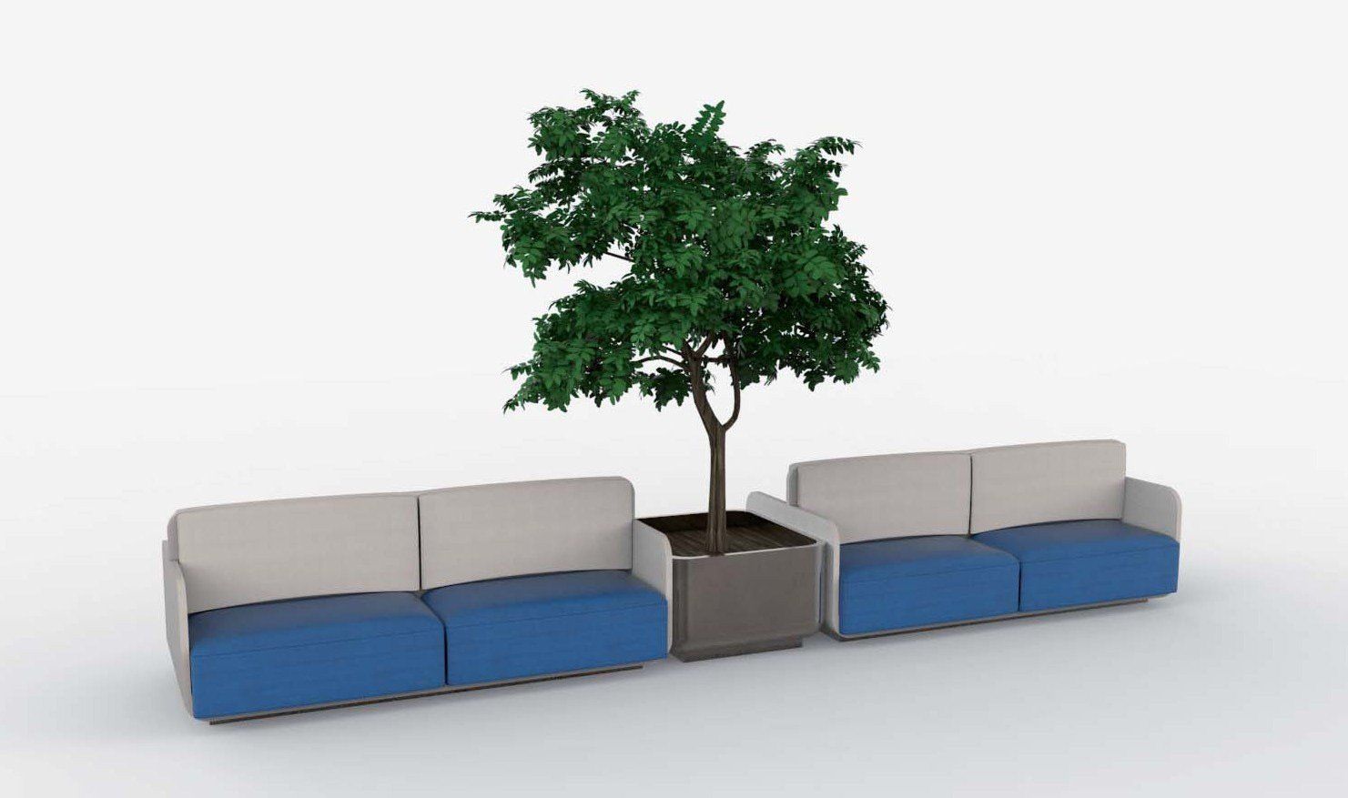 Тканевая скамья со спинкой Viscio Urban Design Air ARCH-00053209 - Вид №1