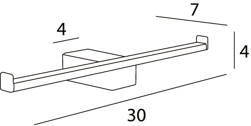 INDA® Держатель туалетной бумаги двойной из латуни Logic A3325c/a5525c - Вид №2