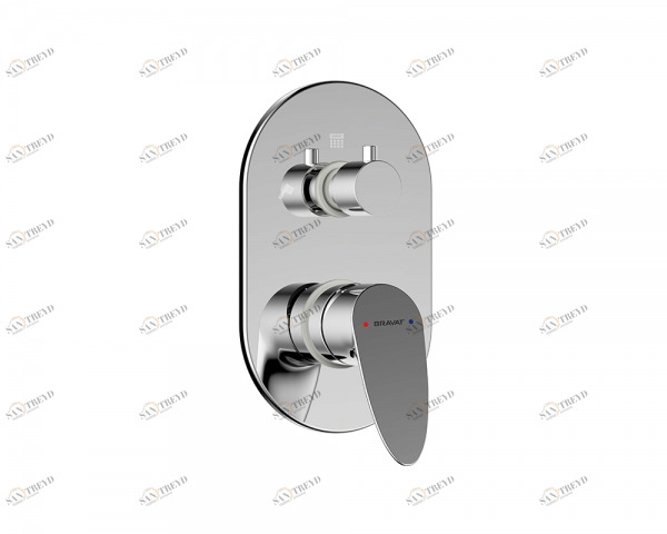 Смеситель встраиваемый в стену (2-функц.) DROP P69190C-2-RUS bravat