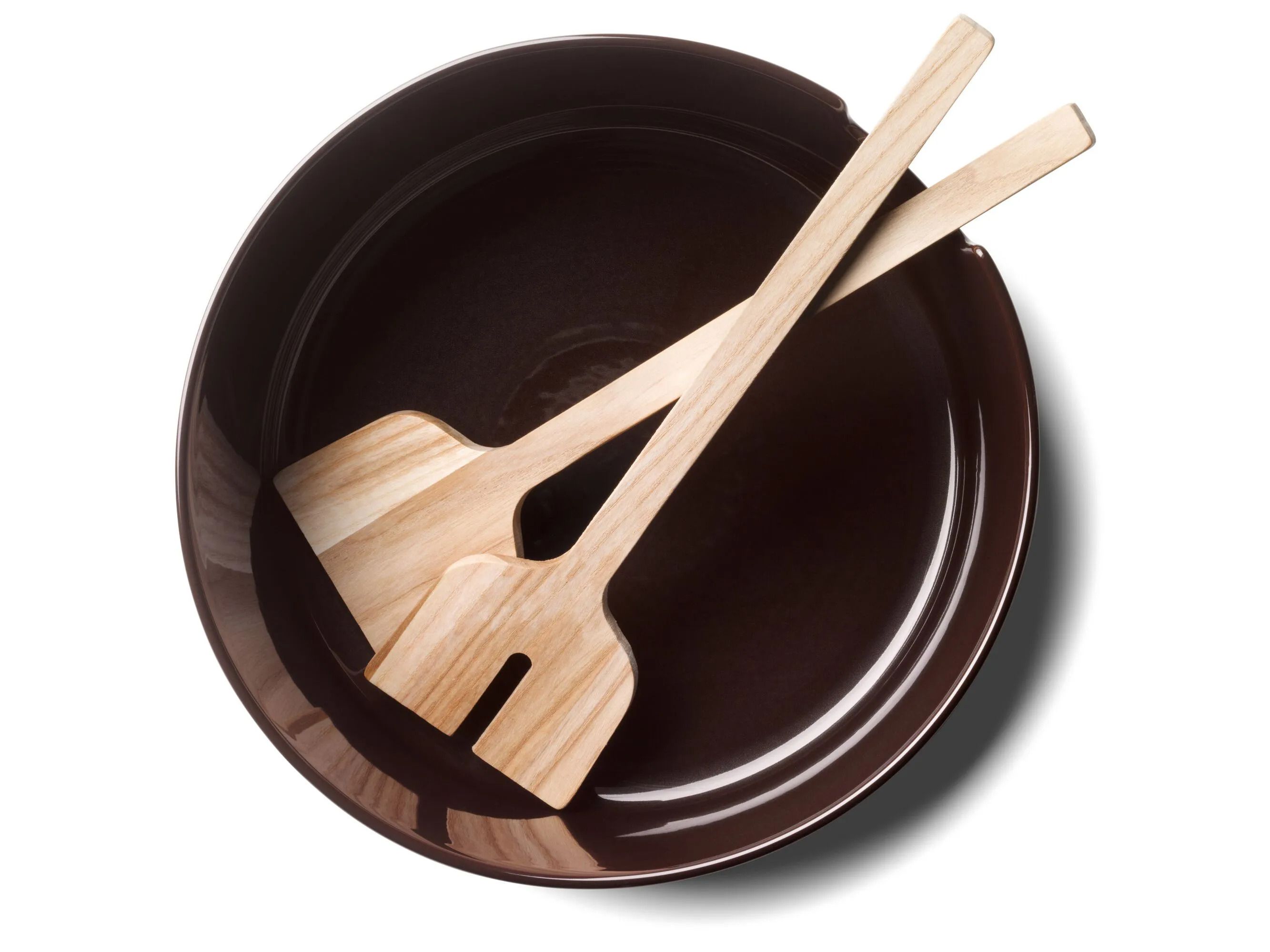 Фарфоровая салатница с деревянными столовыми приборами LSA Collective ARCH-00043902