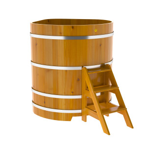 2316 Купель угловая из лиственницы Рустик 1,19х1,19х1,4 натуральная Alyarus