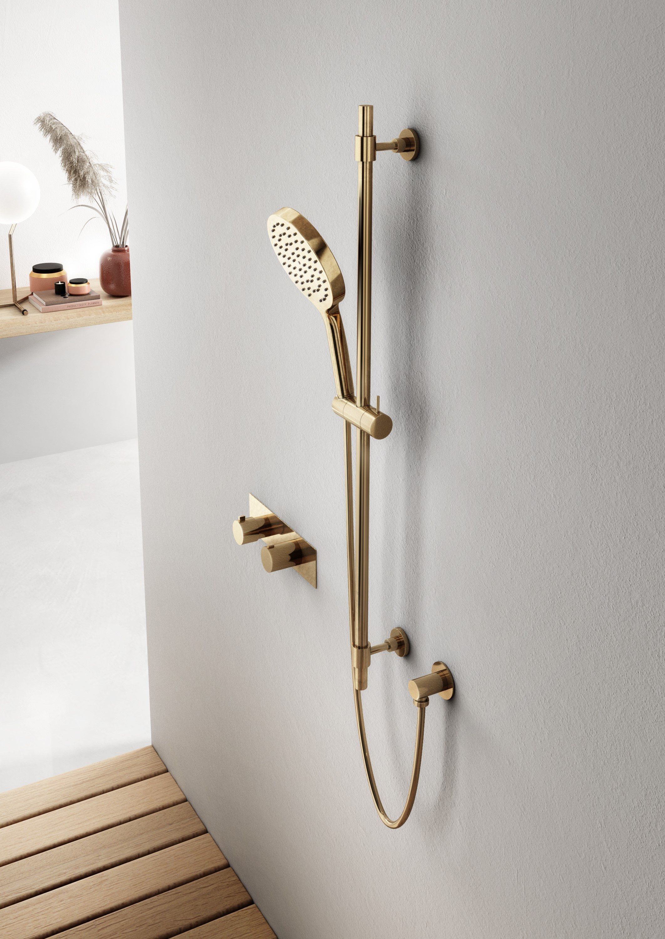 Латунный подъемный стержень с ручным душем AQUAELITE ARCH-00037308 - Вид №2