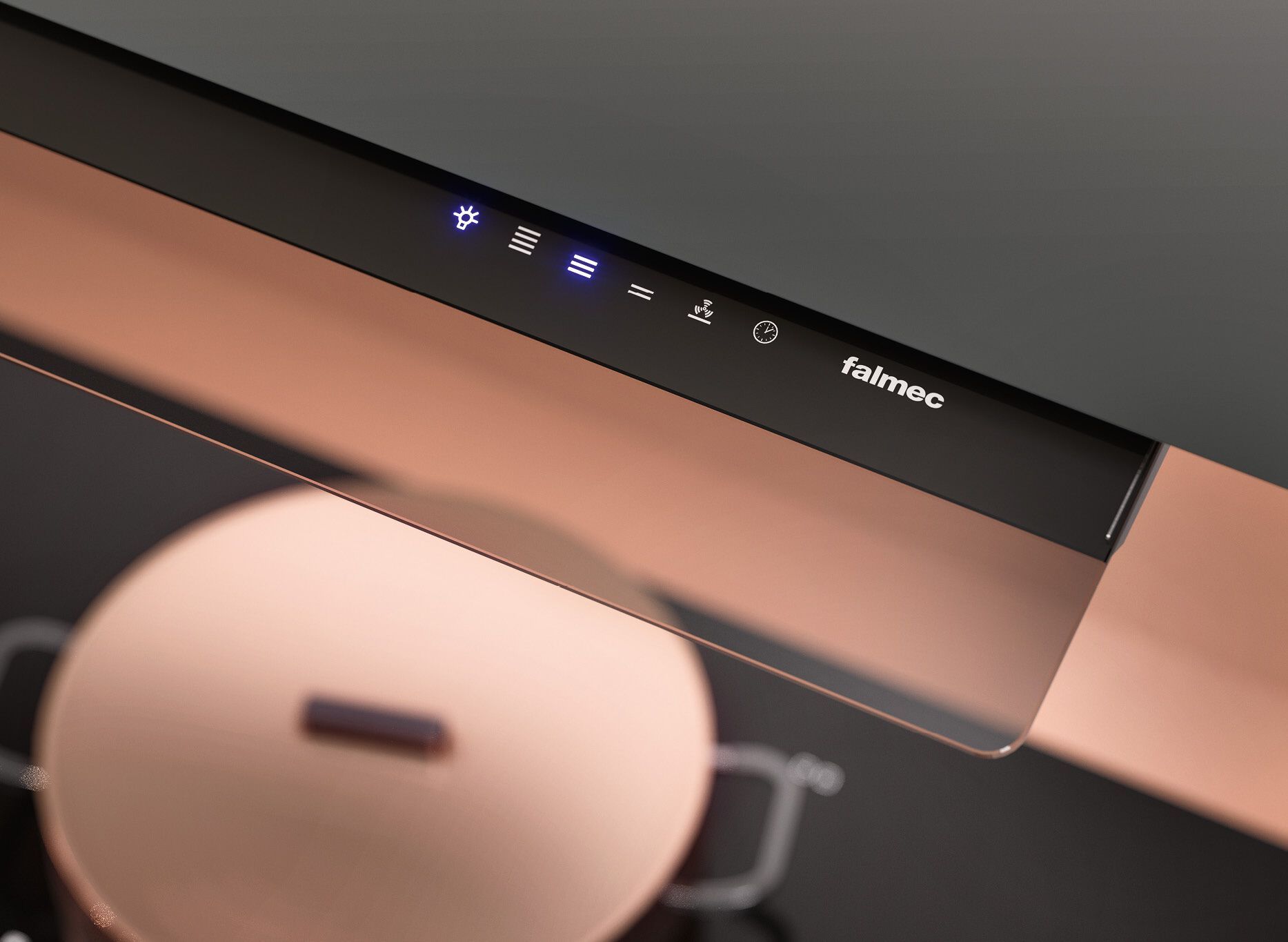 Встраиваемая вытяжка из нержавеющей стали со встроенным освещением Falmec дизайн ARCH-00124581