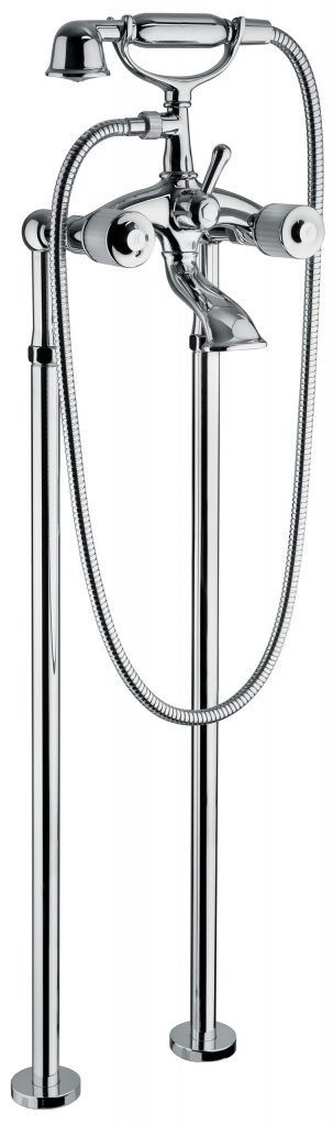 4528 Смеситель для ванны и душа напольный с душевым комплектом. Bongio Cristallo