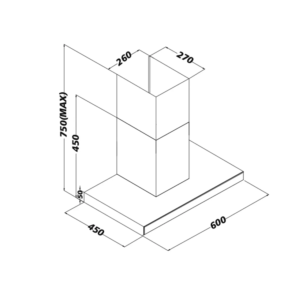 Вытяжка ORE Rasta 60 SG - стильная Т-образная модель с сенсорным управлением 81995430 STLM-0016828 - Вид №10