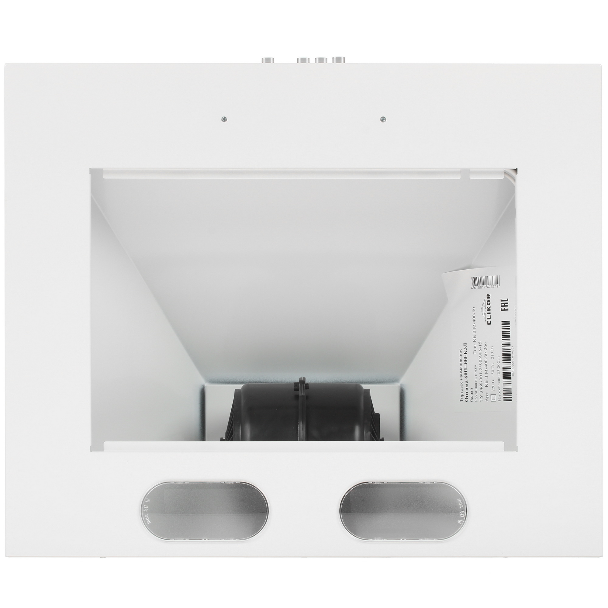 1080578 Вытяжка каминная ELIKOR Оптима 60П-400-К3Л белый STDN-0082533 - Вид №6