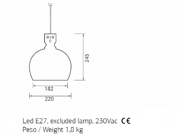 Керамический подвесной светильник ручной работы ENGI ARCH-00128366 - Вид №2
