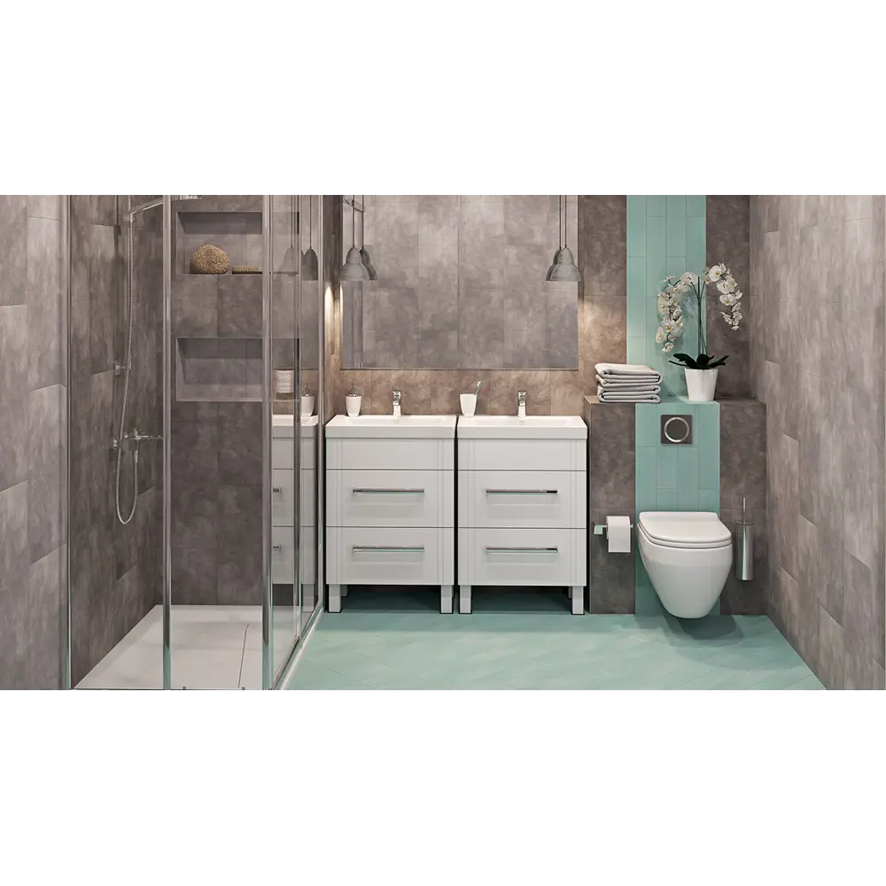 Плитка настенная Golden Tile Kendal 30х60 см 1.44 м2 цвет серый толщина 9 мм 16268554 STLM-2144571  - Вид №6