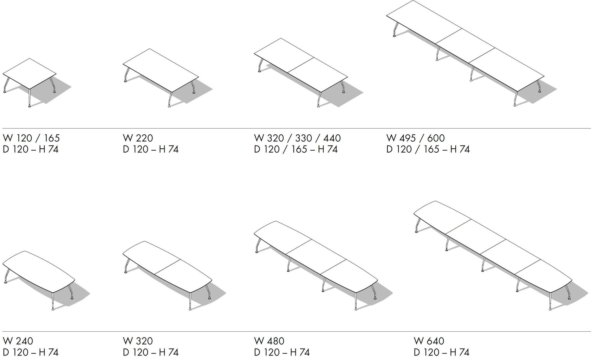 Sinetica Прямоугольный стол для совещаний Glamour sun-id-1351861 - Вид №13