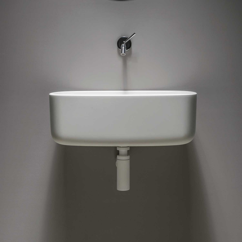 EVLABOU Подвесная раковина настенная прямоугольная EVER Life Design  белая  - Вид №9