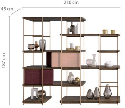 Momocca Модульный книжный шкаф-разделитель Julia Je08 - Вид №10