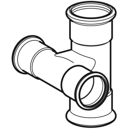 GEBERIT 21509 Крестовина двухплоскостная Geberit Mapress из углеродистой стали, редукционная, с уступом  - Вид №1