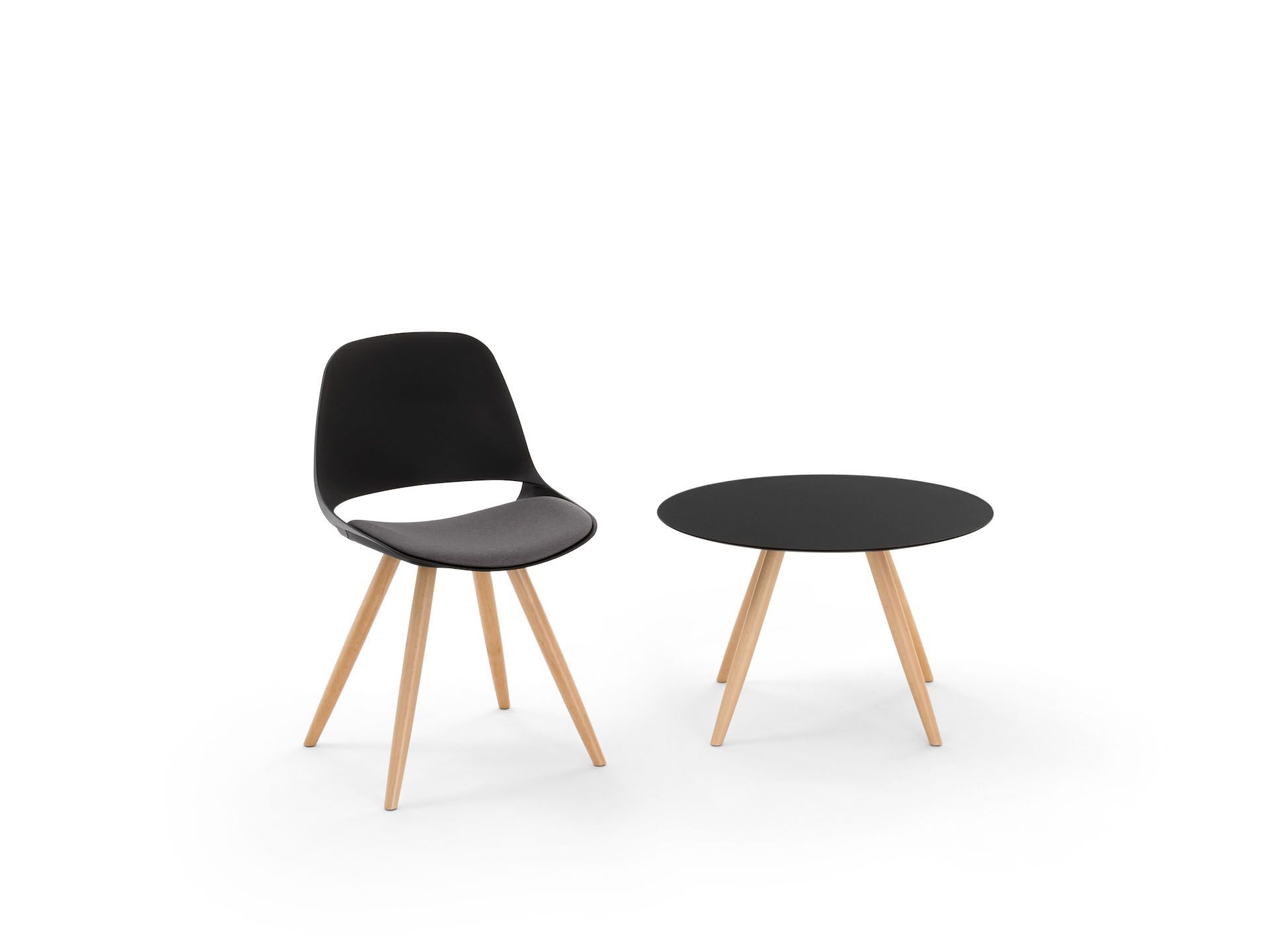 Пластиковый стул с деревянными ножками Diemmebi ARCH-00093674 - Вид №3