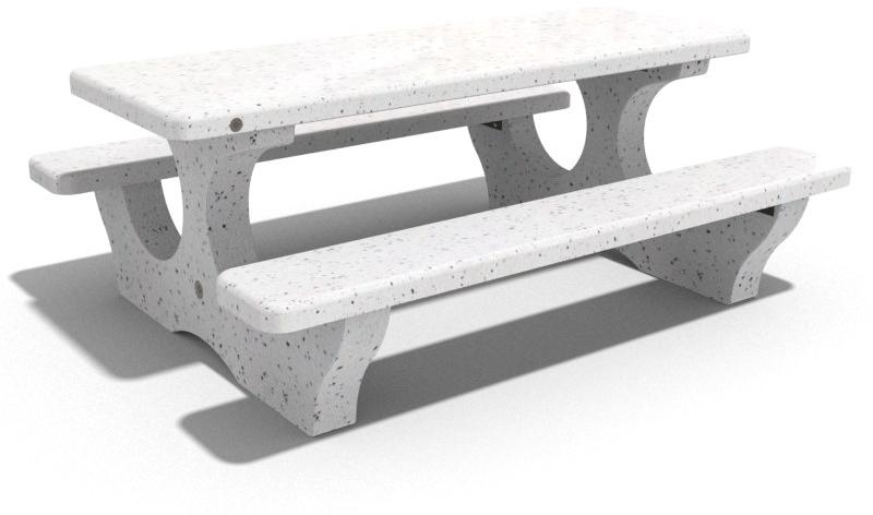 ENCHO ENCHEV - ETE Бетонный стол для пикника со встроенными скамейками  118  - Вид №1