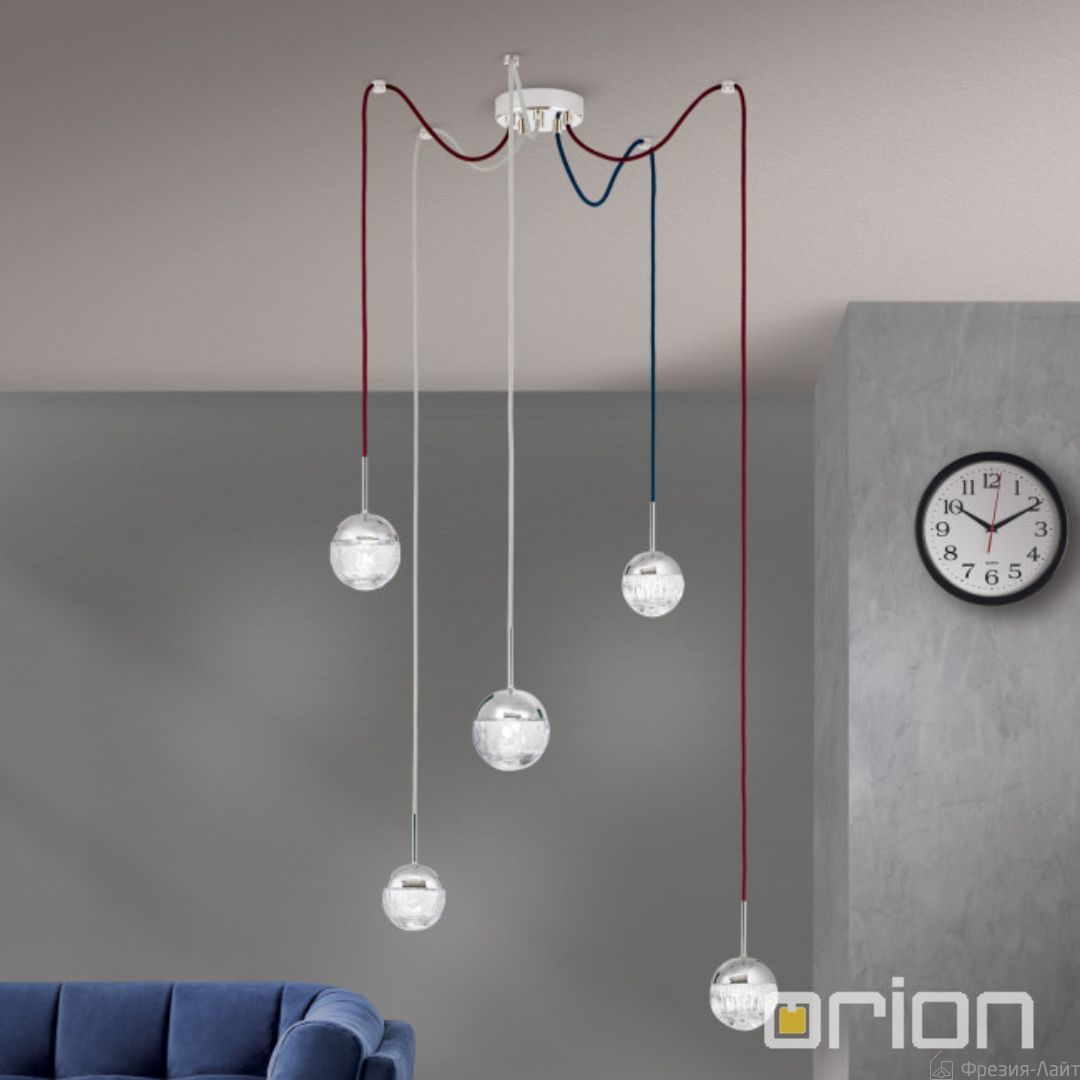 Orion DLU 1737/5 nickel/schwarz Ball люстра потолочная 119213