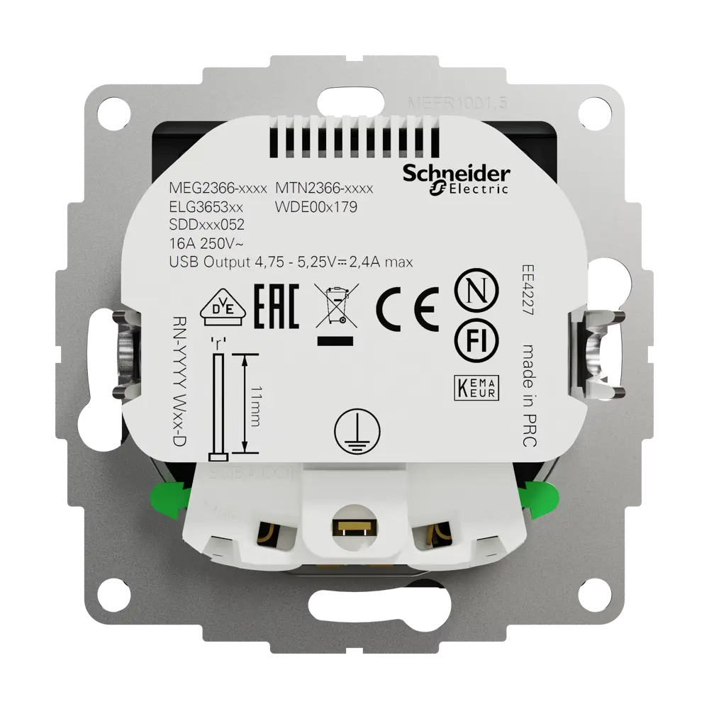 Розетка встраиваемая Systeme Electric Sedna Design с заземлением разъем USB, цвет антрацит 84826868 STLM-2032555 - Вид №2