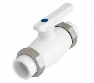 Кран шаровый KALDE D20 с разъемом двусторонним белый