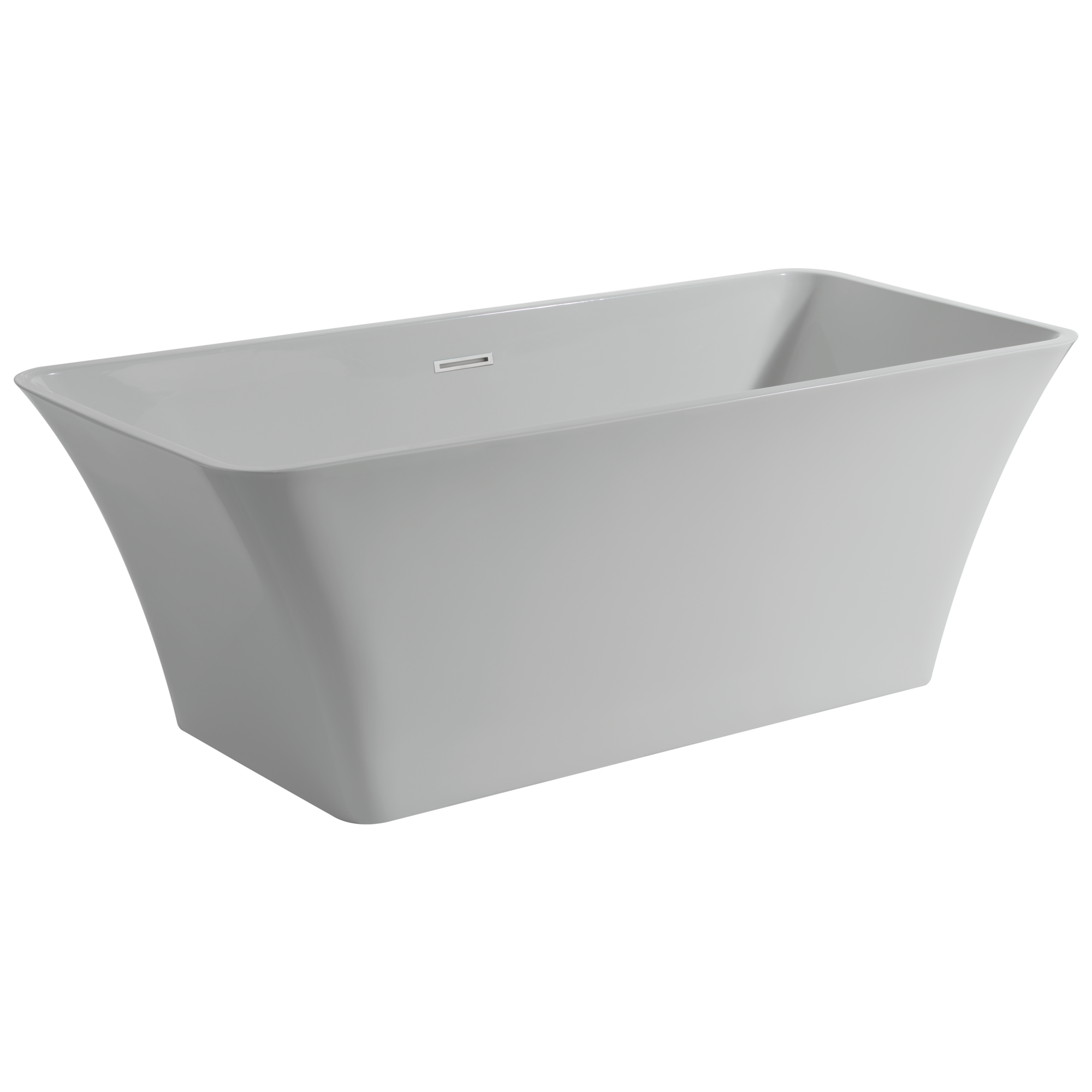 67 дюймов x 30 дюймов отдельно стоящая ванна с центральным сливом Delta Faucet DB256406-6730WH