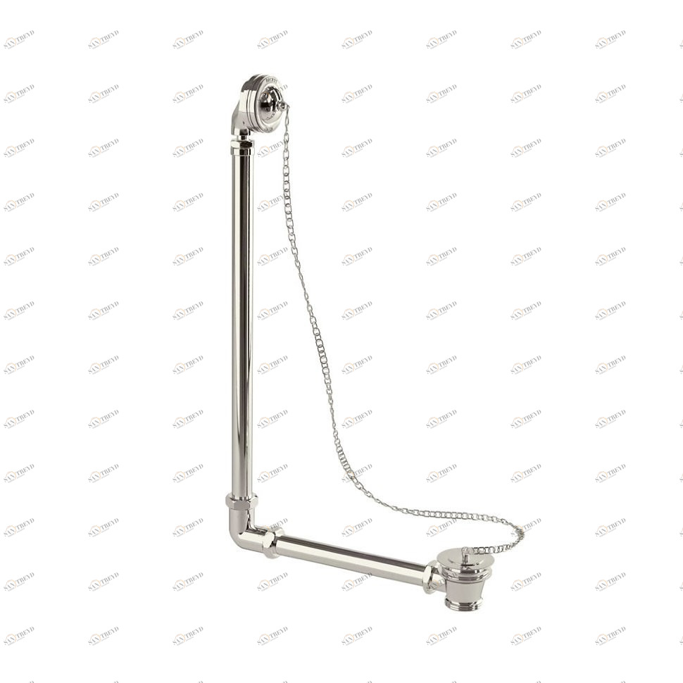 Универсальный слив-перелив с пробкой и цепочкой, НИКЕЛЬ Arcade Burlington ARCW4 NKL