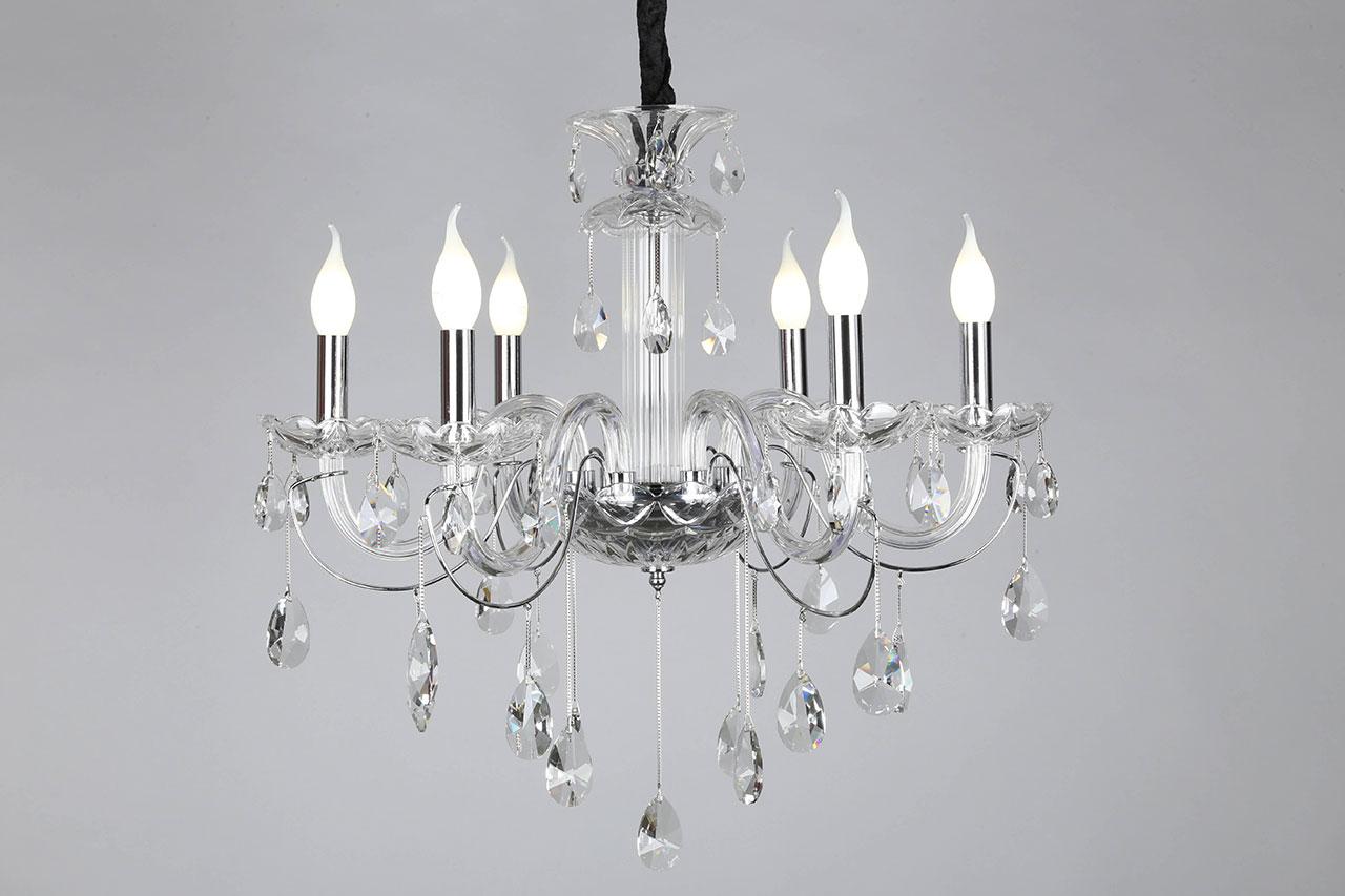 Подвесная люстра Omnilux Valledoria OML-70203-06 OMNILUX ДИЗАЙНЕРСКИЕ, VALLEDORIA 187103 Хром  - Вид №2