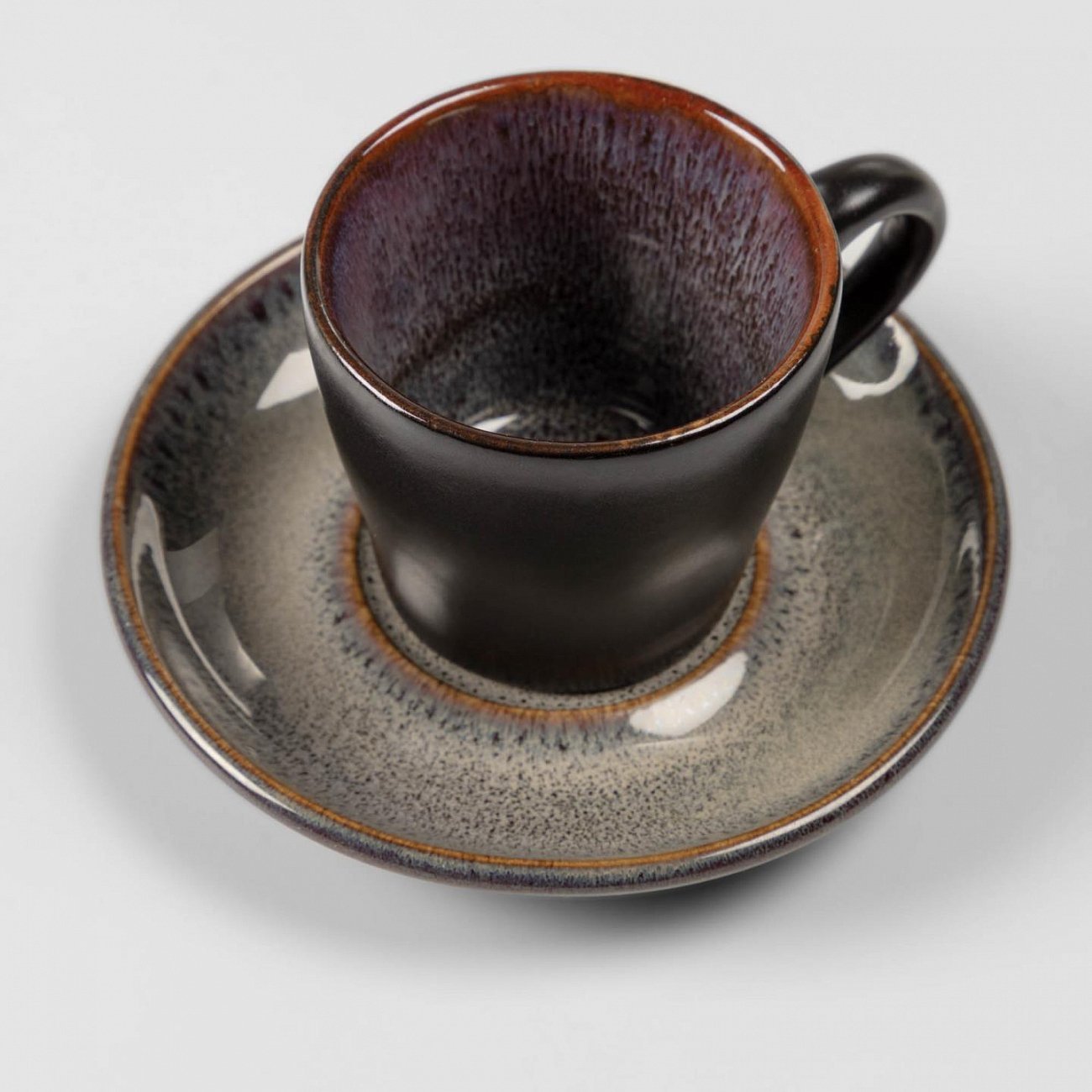 Кофейная чашка керамическая темно-синяя с блюдцем Odile от La Forma LA FORMA ODILE 00-3865109 Синий  - Вид №3