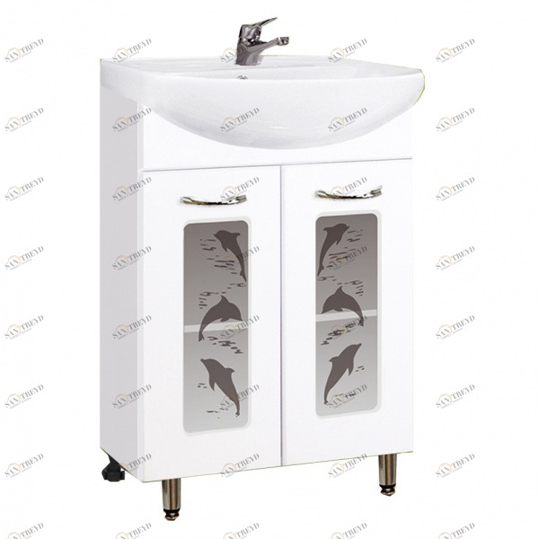 Тумба Эрика 600 дельфин 12605 с раков. ERICA ERI60 1 (S-UM-ERI60/1/2) VAKO 232347