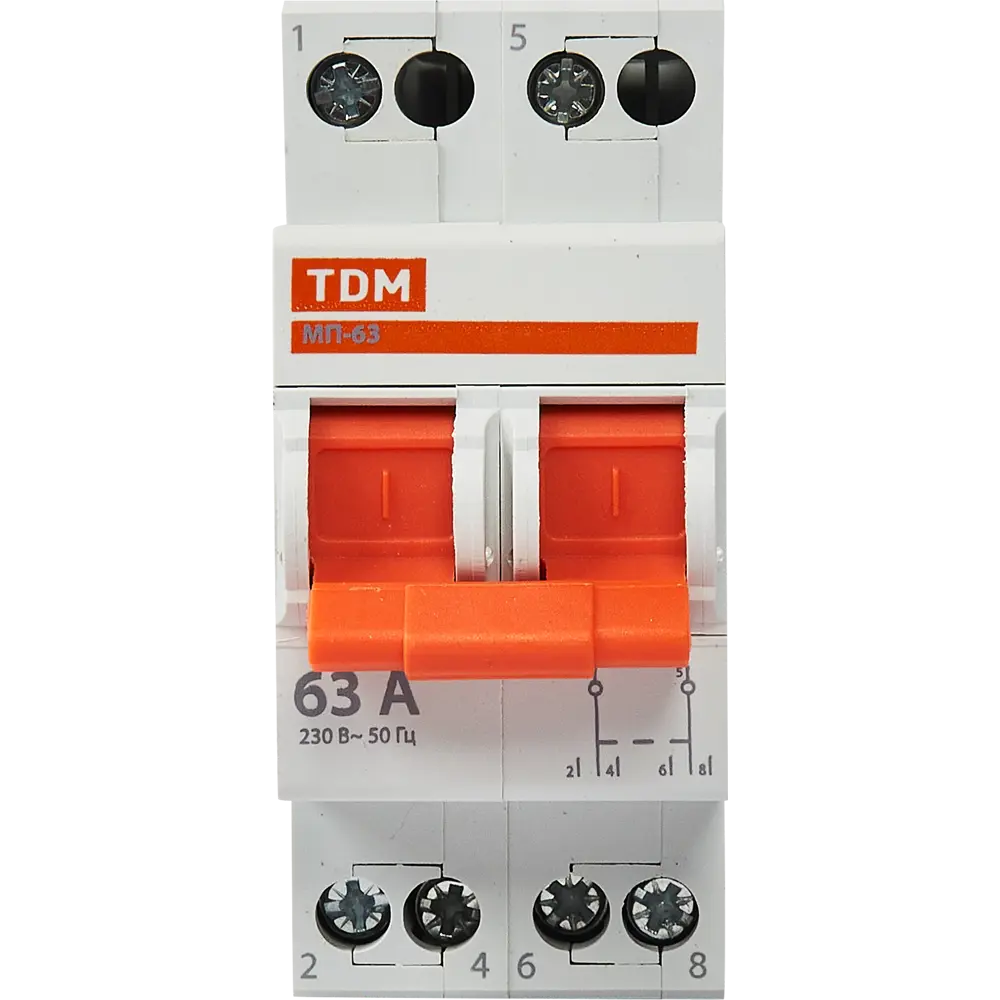 Выключатель нагрузки TDM Electric МП-63 2P для надежного управления электроцепями 84399545 STLM-0049318 - Вид №1