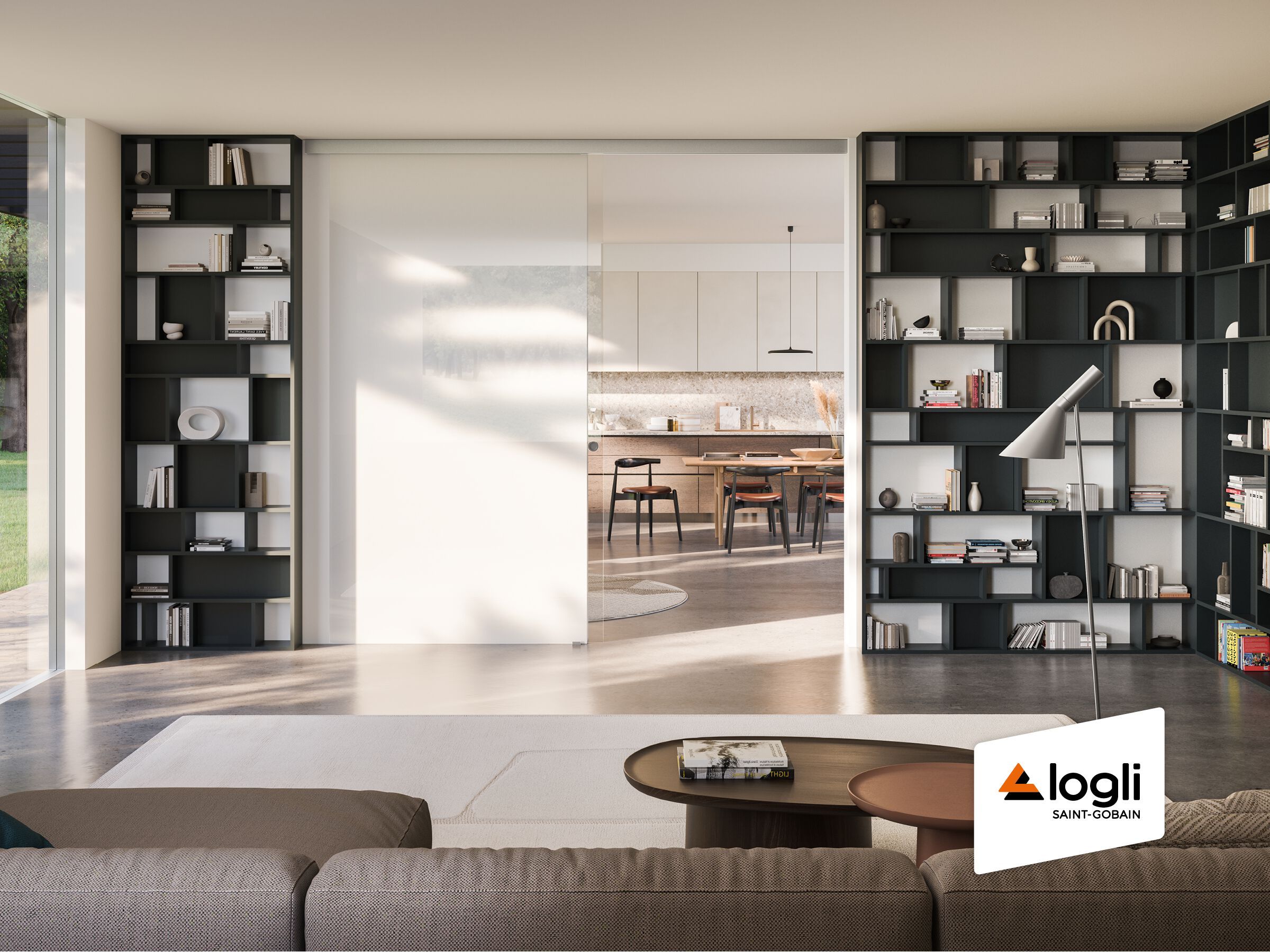 Алюминиевые и стеклянные раздвижные двери Saint-Gobain - Logli LM ARCH-00083785