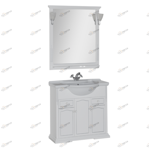 Комплект мебели Aquanet Тулуза 85 белый 00182035