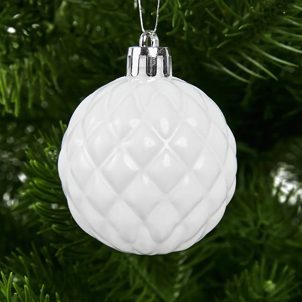 87036340 Набор новогодних шаров Christmas ø5-6 см цвет белый 25 шт. STLM-0956985 Santreyd  - Вид №3