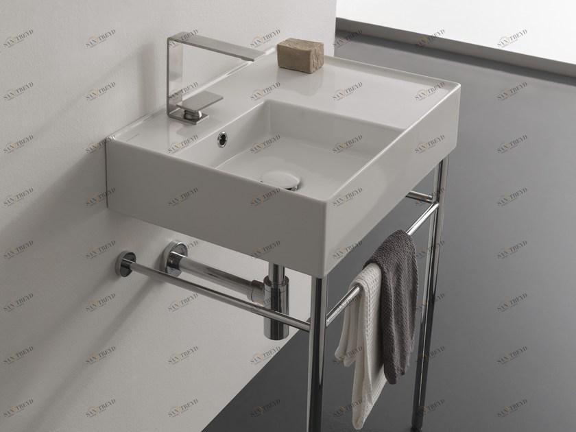 5114 Подвесная раковина настенная овальная Scarabeo Ceramiche Teorema 2.0 белая