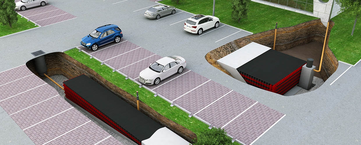 Drainpanel Модульная система сбора и отвода дождевой воды Geoplast  - Вид №1