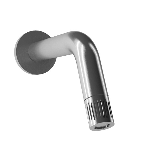 70538 Смеситель для раковины из матовой нержавеющей стали 316, 220 мм. с прогрессивным картриджем, помещенным в носик. Bongio Time2020