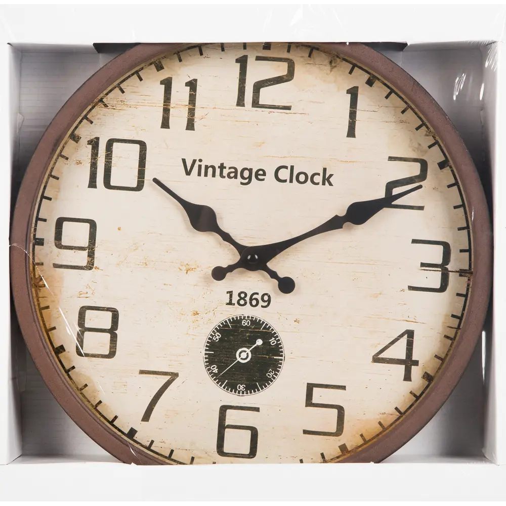Часы настенные «Vintage Clock», цвет коричневый, 30 см 82674423 STLM-2094139 Atmosphera Retro - Вид №3