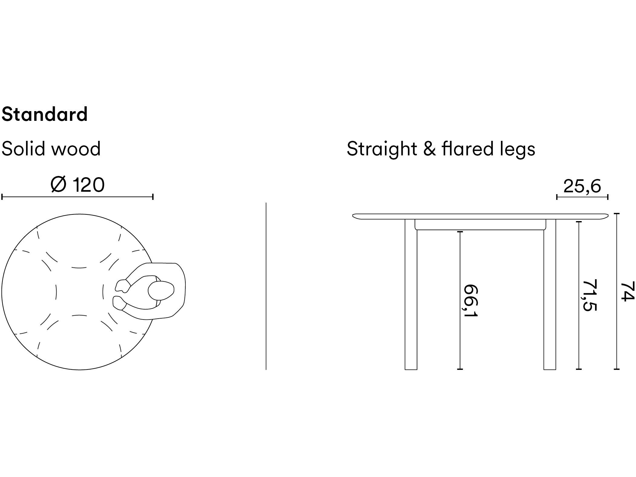 Круглый стол из массива дерева Noah Living Wendel ARCH-00049324 - Вид №2