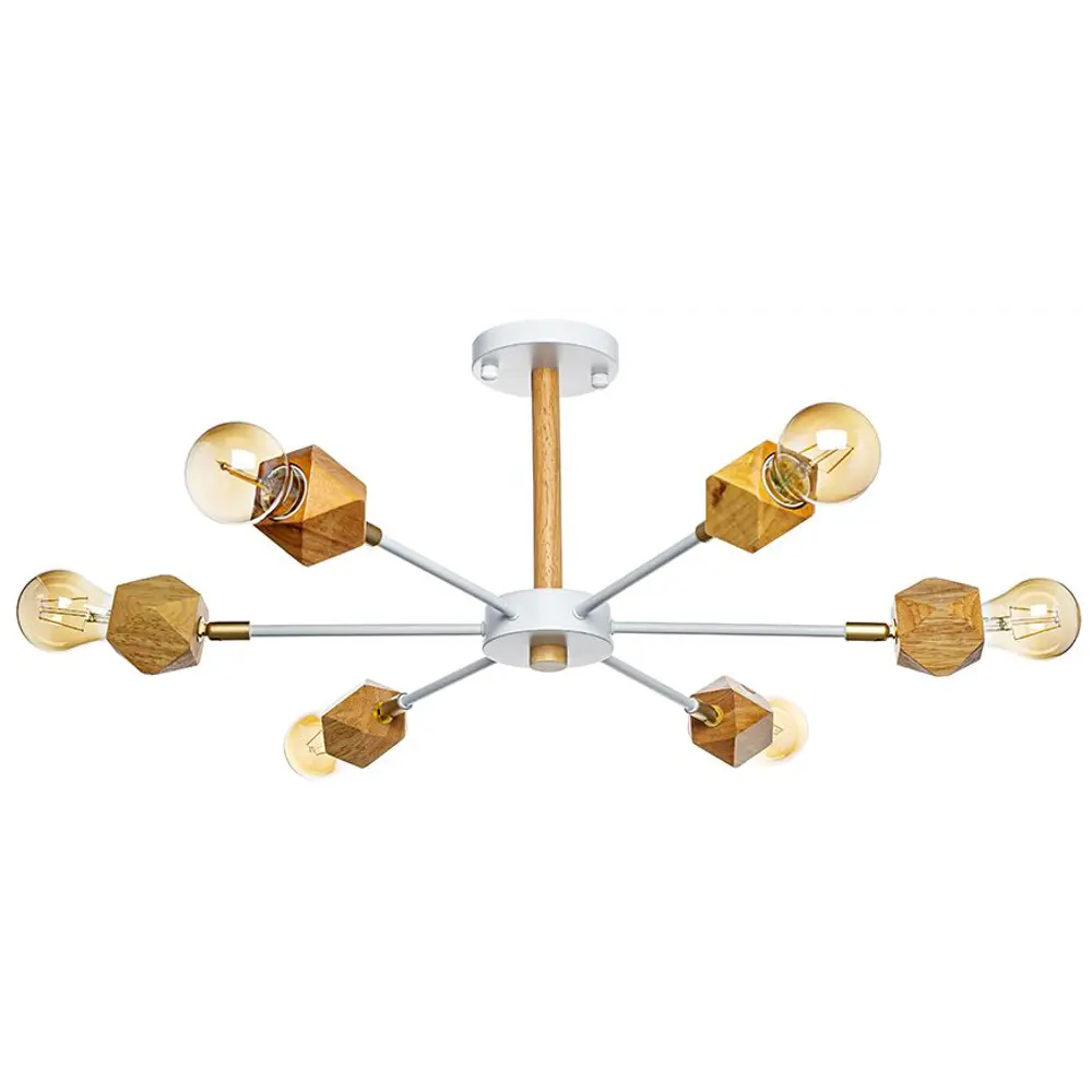 Люстра потолочная Lamplandia Woodland L1469, 6 ламп, 20 м², цвет белый STLM-2095057 - Вид №4