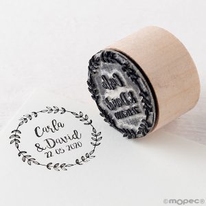 W441 Персонализованный надпись круглой оливковой короны Dekoraniaevents Bodas