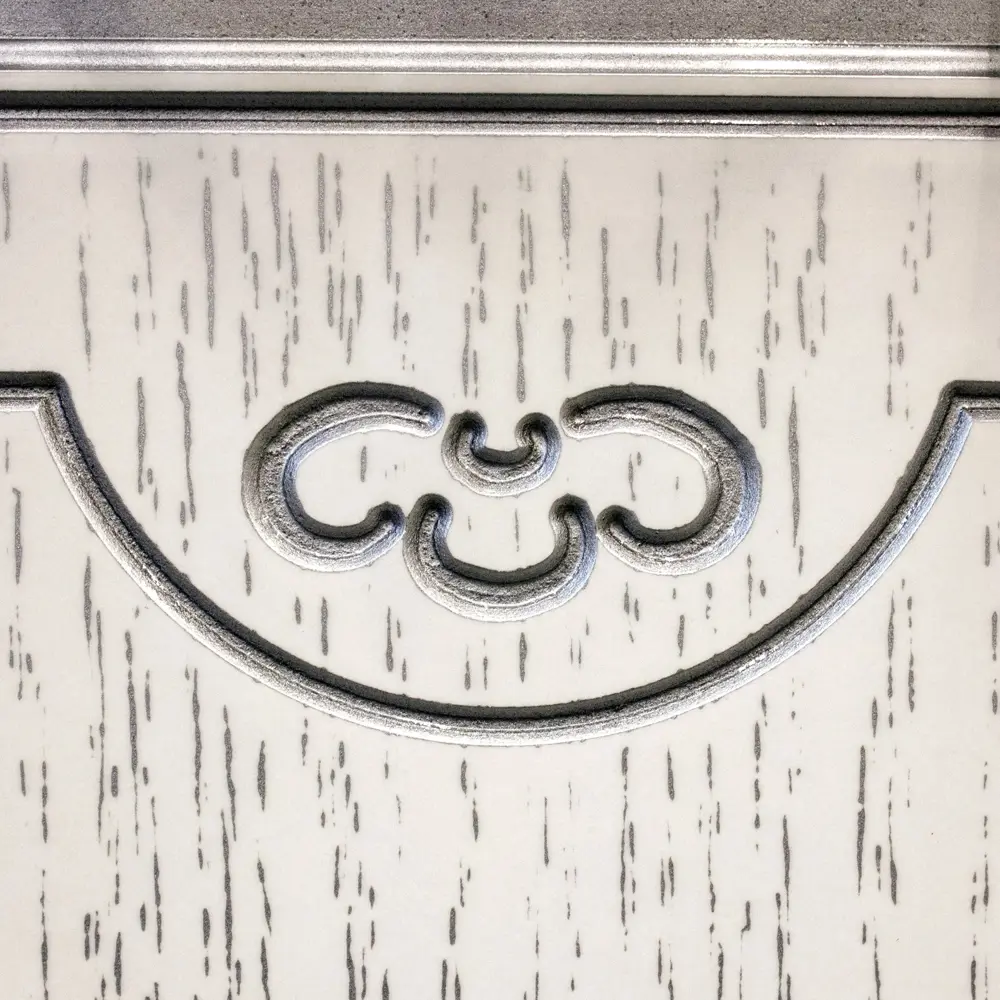 Тумба под раковину напольная «Луиза» 83 см цвет белое серебро SANFLOR STLM-2098369 - Вид №3