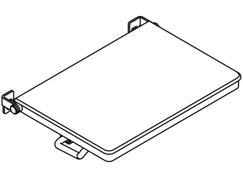 900.51.21040 Складное сиденье для душа, прямоугольное (ada) HEWI System 900 - Вид №2