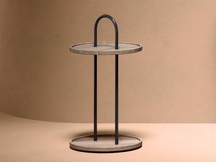 Высокий круглый деревянный журнальный столик Inbani NORM ARCH-00151541 - Вид №1