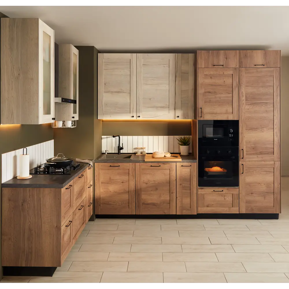 Фасад кухонного шкафа Рошаль 29.7x76.5 см KONSENSA ЛДСП цвет темное дерево 89421030 STLM-2001403 - Вид №14