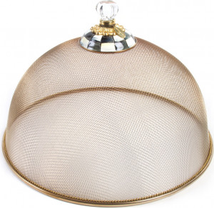 10654497 Mackenzie-Childs Купол для блюд большой сетка Courtly Check Сталь нержавеющая