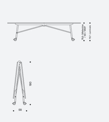 Складной стол с колесами IBEBI Tam Tam ARCH-00116117 - Вид №5