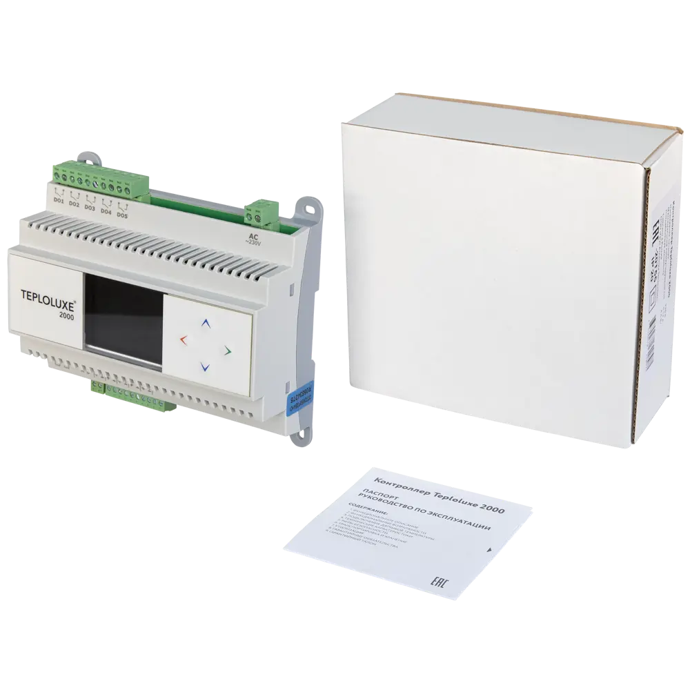 Контроллер Teploluxe 2000 на Din-рейку цифровой цвет белый ТЕПЛОЛЮКС STLM-2005339 - Вид №2
