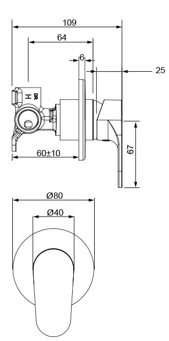 GLHPSCP Смеситель для душа Glide Methven Хром - Вид №1