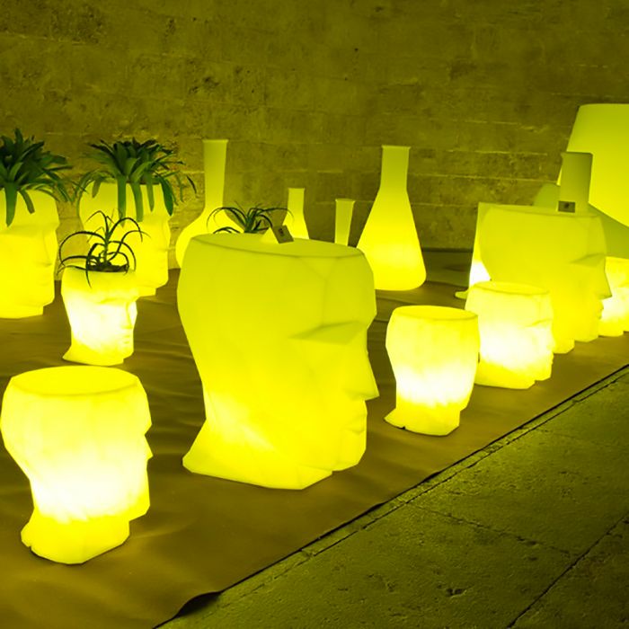 070492 Кашпо матовое светящееся LED RGBW Battery 70см Vondom Adan - Вид №1